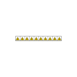Foglio n. 10 etichette adesive 30x30 Pericolo avviamento. . EN ISO 7010