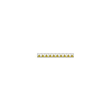 Foglio n. 10 etichette adesive 30x30 Pericolo avviamento. . EN ISO 7010
