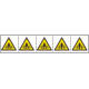 Foglio n. 5 etichette 60X60 pericolo schiacciamento corpo EN ISO 7010