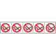 Foglio n. 5 etichette adesive 60x60 Divieto fumo EN ISO 7010