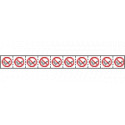 Foglio n. 10 etichette adesive 30x30 Divieto fumo EN ISO 7010