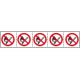 Foglio n. 5 etichette adesive 60x60 Uso fiamme libere EN ISO 7010