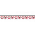 Foglio n. 10 etichette adesive 30x30 divieto uso fiamme lib. . ENISO7010