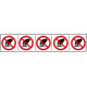 Foglio n. 5 etichette adesive 60x60 Vietato toccare EN ISO 7010