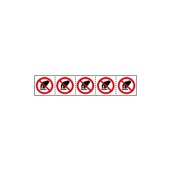 Foglio n. 5 etichette adesive 60x60 Vietato toccare EN ISO 7010
