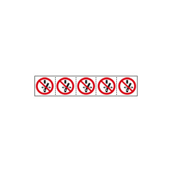 Foglio n. 5 etichette adesive 60x60 Non effettuare manovre. . EN ISO7010