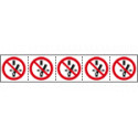 Foglio n. 5 etichette adesive 60x60 Non effettuare manovre. . EN ISO7010