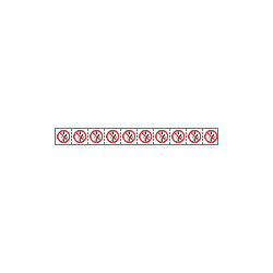 Foglio n. 10 etichette adesive 30x30 vietato effettuare. . . EN ISO 7010