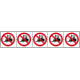 Foglio n. 5 etichette adesive 60x60 Passaggio carrelli. . EN ISO 7010
