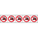 Foglio n. 5 etichette adesive 60x60 Passaggio carrelli. . EN ISO 7010