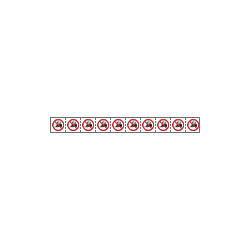 Foglio n. 10 etichette adesive 30x30 divieto passaggio. . . . EN ISO 7010