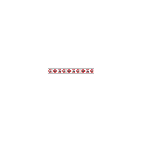 Foglio n. 10 etichette adesive 30x30 divieto passaggio. . . . EN ISO 7010