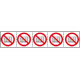 Foglio n. 5 etichette adesive 60x60 Vietato depositare mat. . . EN ISO7010