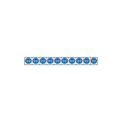 Foglio n. 10 etichette adesive 30x30 Obbligo occhiali EN ISO 7010