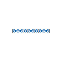 Foglio n. 10 etichette adesive 30x30 Obbligo proteggere vie. . EN ISO7010