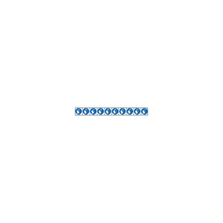 Foglio n. 10 etichette adesive 30x30 Obbligo uso guanti. . . EN ISO 7010