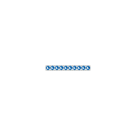 Foglio n. 10 etichette adesive 30x30 Obbligo uso scarpe. . . EN ISO 7010
