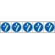 Foglio n. 5 etichette adesive 60x60 Obbligo sconnettere imp. EN ISO 7010