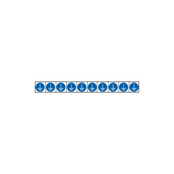 Foglio n. 10 etichette adesive 30x30 Obbligo messa a terra EN ISO 7010
