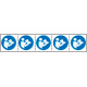 Foglio n. 5 etichette adesive 60x60 Obbligo manuale EN ISO 7010