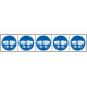 Foglio n. 5 etichette adesive 60x60 Obbligo cintura sic. . . EN ISO 7010