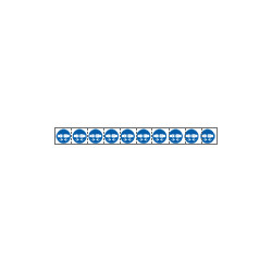 Foglio n. 10 etichette adesive 30x30 Obbligo cintura sicur. EN ISO 7010