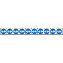 Foglio n. 10 etichette adesive 30x30 Obbligo cintura sicur. EN ISO 7010