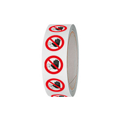 Rotolo da 250 pittogrammi adesivi lato mm 100 VIETATO ACCESSO