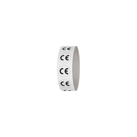Rotolo da 250 pittogrammi adesivi lato mm 100 SIMBOLO CE