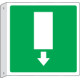 Cartello bifacciale flessibile solo simb. Uscita emergenza EN ISO 7010
