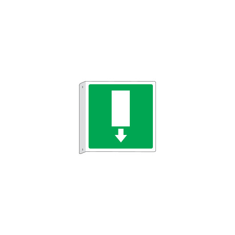 Cartello bifacciale flessibile solo simb. Uscita emergenza EN ISO 7010