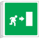 Cartello bifacciale flessibile solo simb. Uscita emergenza EN ISO 7010
