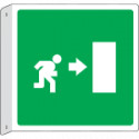 Cartello bifacciale flessibile solo simb. Uscita emergenza EN ISO 7010