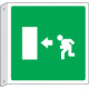 Cartello bifacciale flessibile solo simb. Uscita emergenza EN ISO 7010