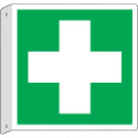 Cartello bifacciale flessibile solo simbolo Primo soccorso EN ISO 7010