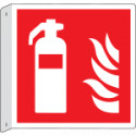 Cartello bifacciale flessibile solo simbolo Estintore EN ISO 7010
