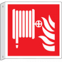 Cartello bifacciale flessibile solo simb. Lancia antincendio EN ISO7010