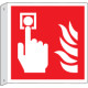 Cartello bifacciale flessibile solo simb. Allarme antincend. EN ISO 7010
