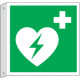 Cartello bifacciale flessibile solo simbolo Defibrillatore EN ISO 7010