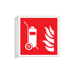 Cartello bifacciale flessibile solo simb. Estintore carrel. EN ISO 7010