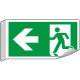 Cartello bifacciale flessibile uscita sinistra EN ISO 7010