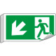 Cartello bifacciale flessibile uscita basso sinistra EN ISO 7010