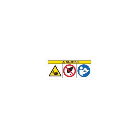 Etichetta segnaletica bordo macchina caution