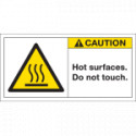 Etichetta segnaletica bordo macchina CAUTION HOT SURFACES