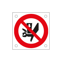 Cartello divieto mettere mani per schiacciamento
