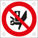 Cartello divieto mettere mani per schiacciamento