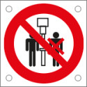 Cartello alluminio divieto lavoro piu' persone