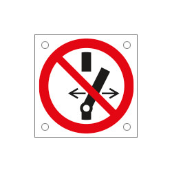 Cartello vietato alterare lo stato dell'interruttore EN ISO 7010