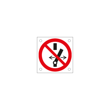 Cartello vietato alterare lo stato dell'interruttore EN ISO 7010
