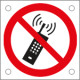Cartello bordo macchina divieto uso telefono cellulare EN ISO 7010